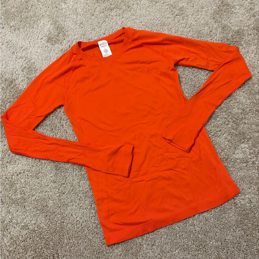 Athleta MOMENTUM Long Sleeve Top - Orange. XS